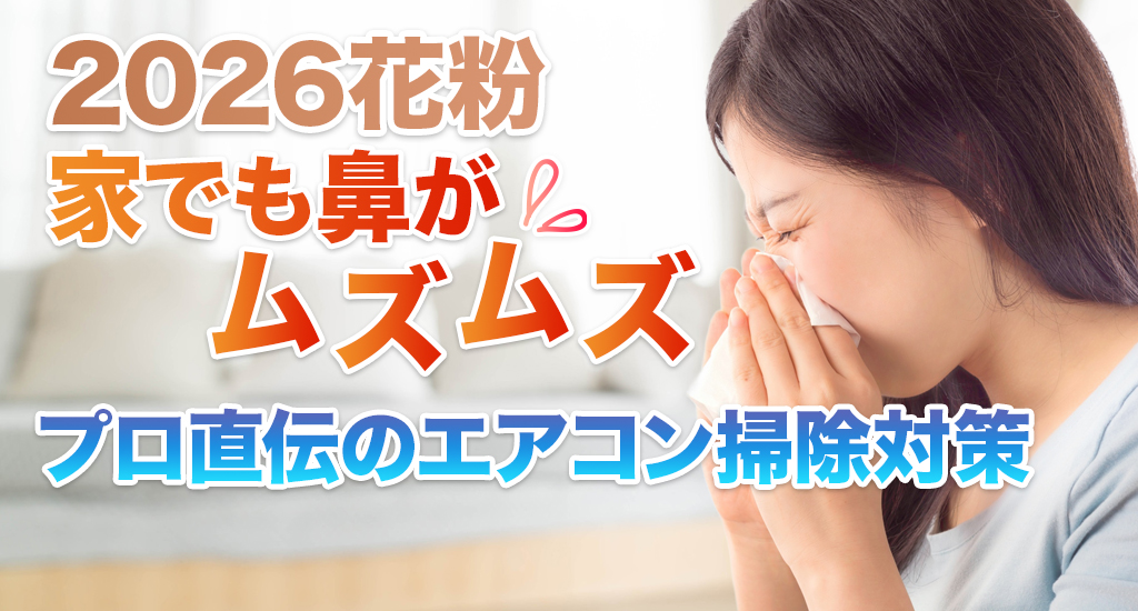 【2026花粉】家でも鼻がムズムズ…プロ直伝のエアコン掃除対策
